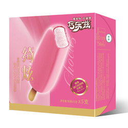 伊利 巧乐兹 绮炫 水蜜桃味巧克力脆层 冰淇淋 65g*5支/盒 *5件