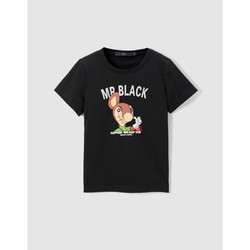 HLA 海澜之家 MR.BLACK系列 2Q627A 儿童款耳短T恤