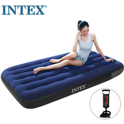 INTEX 蓝色植绒 68950 单人气垫床 *3件