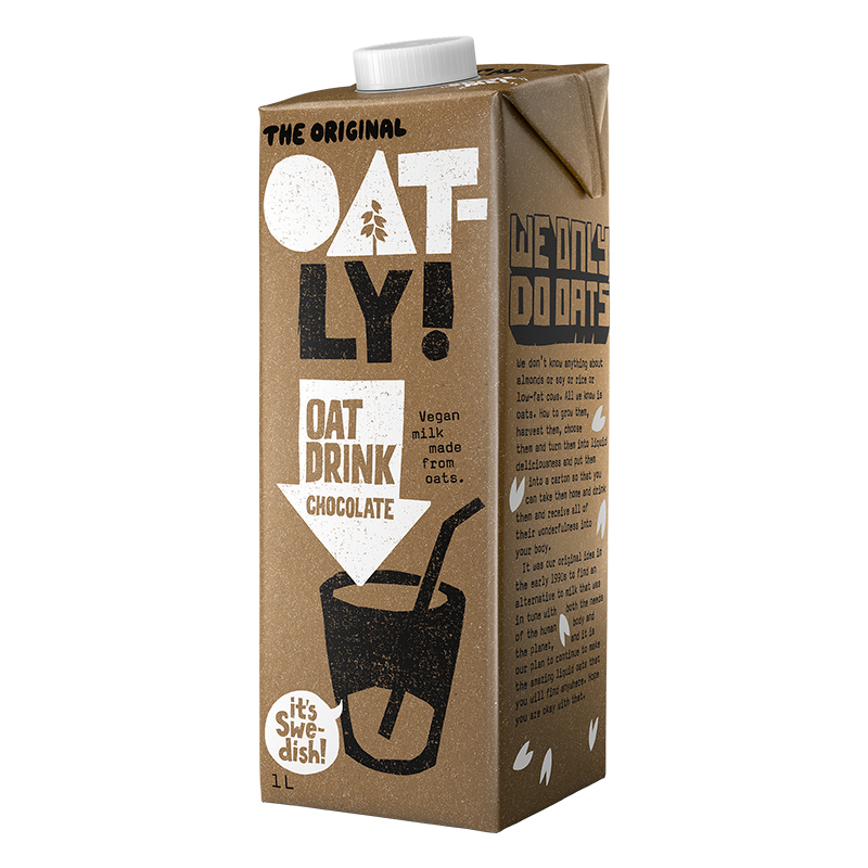 OATLY噢麦力 巧克力味燕麦奶谷物早餐奶植物蛋白膳食纤维进口饮料(不含牛奶和动物脂肪) 1L 单支装