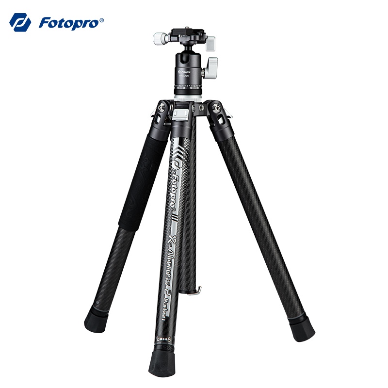 富图宝（Fotopro）空气二号 兼容徕卡相机双全景云台 尼康佳能索尼数码相机碳纤维三脚支架 原碳灰 0.9KG