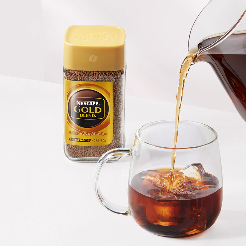 雀巢(Nestle) 日本金牌 原装进口 冻干咖啡 美式黑咖啡速溶 0糖低脂低卡 甄选原味  咖啡豆粉 微研磨80g