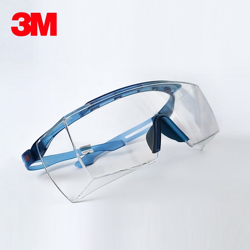 3M护目镜3700系列可戴近视镜 弧形眉垫防雾 防风沙OTG安全眼镜  yzlp 3701ASGAF中国款OTG安全眼镜