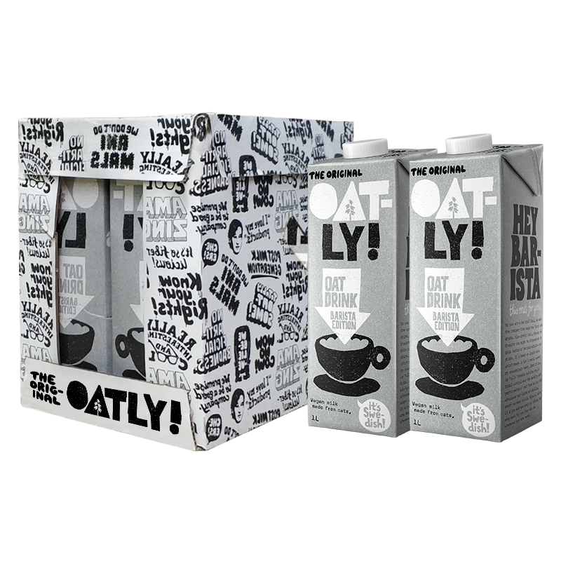 OATLY噢麦力 咖啡大师燕麦奶咖啡伴侣谷物早餐奶植物蛋白进口饮料(不含牛奶和动物脂肪) 1L*6 整箱装