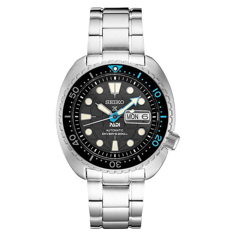 精工（SEIKO） 手表PROSPEX潜水系列鲍鱼壳200米防水夜光男士钢带机械男表 SRPG19K1