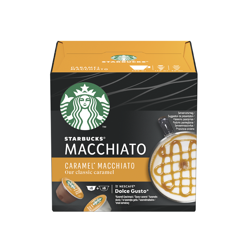 星巴克（Starbucks）多趣酷思胶囊咖啡12粒 焦糖玛奇朵花式咖啡 英国原装进口