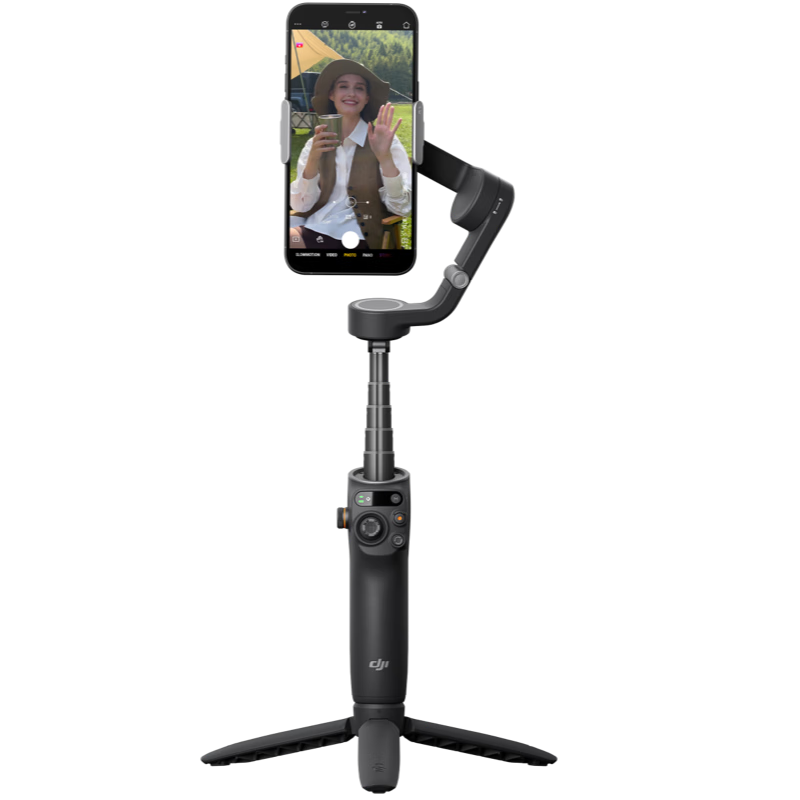 大疆 DJI Osmo Mobile 6 OM手机云台稳定器 可折叠可伸缩自拍杆 智能跟随三轴增稳防抖vlog拍摄手持稳定器