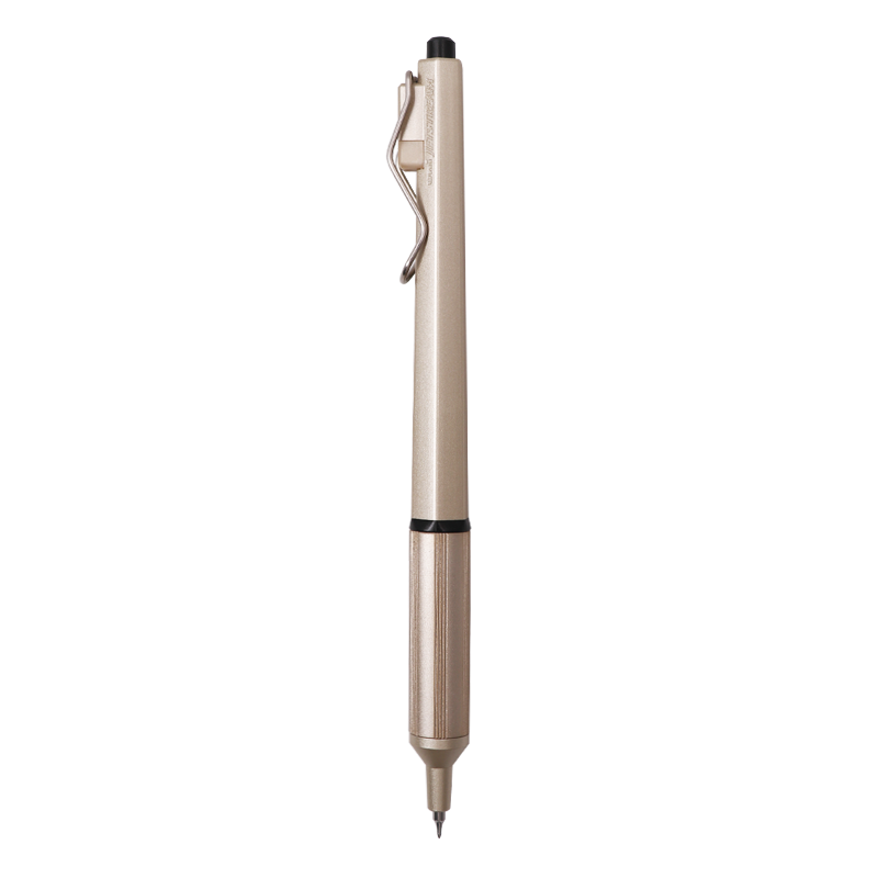 三菱（Uni）按制圆珠笔金属笔握原子笔 低重心办公商务用中油笔 SXN-1003-28 0.28mm 香槟金杆