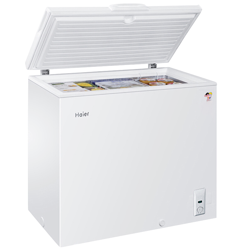 Haier/海尔200L冰柜家用小型冷柜无需除霜一级冷藏冷冻两用双门卧式单温柜大容量立式风循环保鲜 200升无需除霜【售价1099】