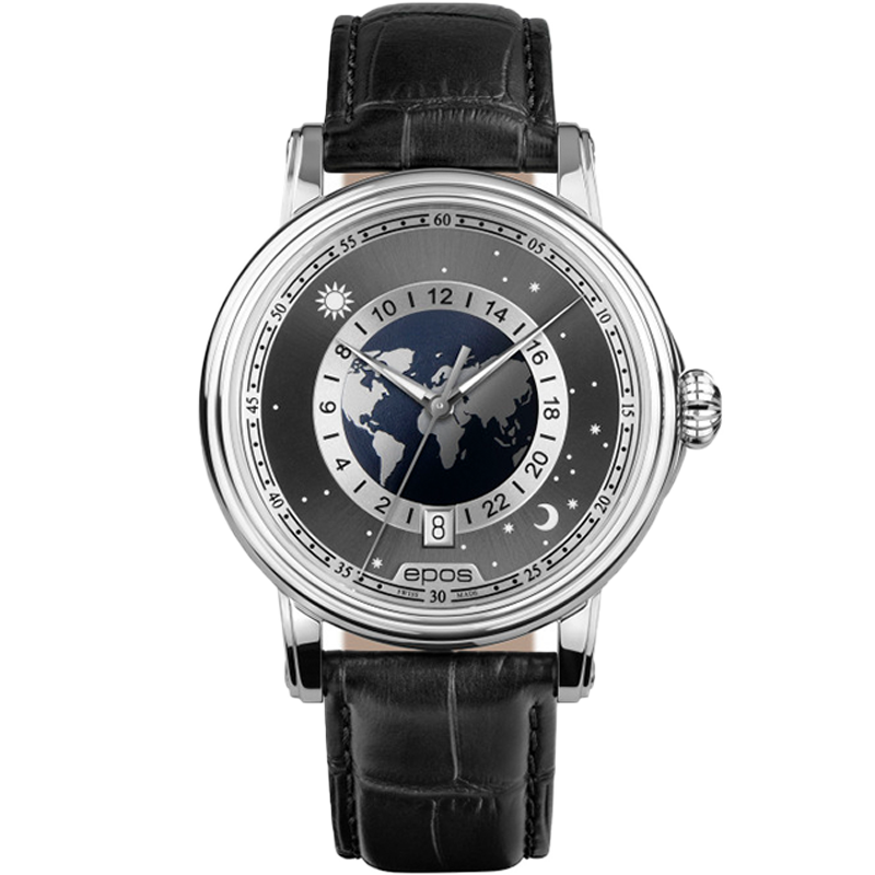 爱宝时（EPOS） 瑞士手表爱宝时EPOS月相情感系列自动机械男表24小时制 3390.302.20.54.25