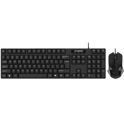 现代（HYUNDAI）键鼠套装 有线键鼠套装 办公键盘鼠标套装 电脑键盘 笔记本键盘 黑色 HY-MA75