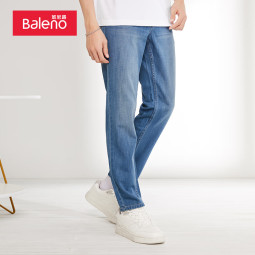 班尼路（Baleno）春夏新款休闲纯色水洗牛仔裤男简约港风复古直筒裤长裤 88911025-06D 30