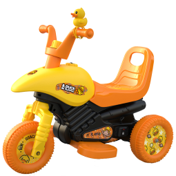 乐的luddy儿童电动摩托车可坐 玩具三轮车电动车摩托车 8020s小黄鸭