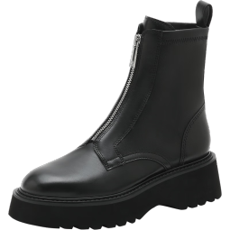 真美诗（Joy&peace）女靴冬季新款商场同款圆头厚底时装靴YUC32DZ2 黑色 36