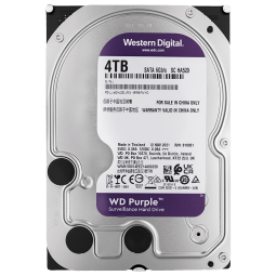 西部数据（WD）紫盘 4TB 企业安防录像监控机械硬盘4t SATA WD42EJRX 垂直式