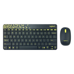 罗技（Logitech） MK240 Nano 无线键鼠套装 商务办公键鼠套装 带无线2.4G接收器 黑黄