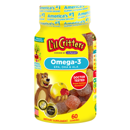 lilcritters丽贵小熊糖鱼肝油dha2岁+儿童营养软糖60粒