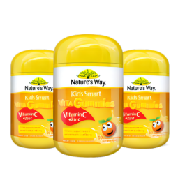 Nature’s Way澳萃维|佳思敏 儿童VC维生素C加锌软糖3瓶套装 维C 60粒 澳洲进口 2岁以上