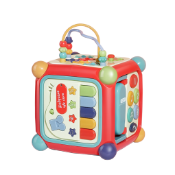 babycare六面盒多功能儿童玩具 宝宝六面体形状配对认知积木屋儿童节礼物 柯尼蓝