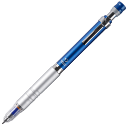 斑马牌 (ZEBRA)0.5mm自动铅笔 不易断芯低重心金属学生活动铅笔绘画笔（含隐式橡皮）MA86 蓝色杆