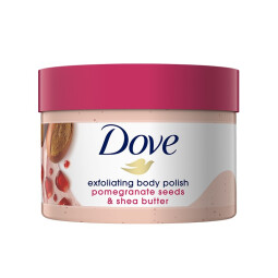 多芬（Dove) 石榴籽乳木果身体磨砂膏298g 深层清洁 去角质 嫩白保湿 去鸡皮肤 海外原装进口
