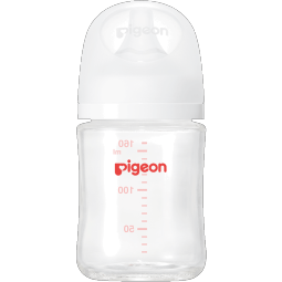 贝亲奶瓶 奶瓶新生儿 婴儿奶瓶 宽口径玻璃奶瓶 自然实感 含衔线设计 160ml配S号（适用1-3个月）