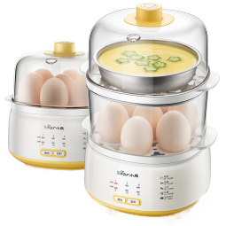 小熊（Bear） 煮蛋器迷你自动断电多功能煮鸡蛋早餐神器蒸鸡蛋羹双层大容量蒸蛋器 ZDQ-A14R1