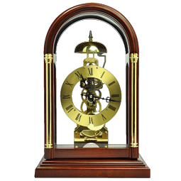 北极星（POLARIS）座钟创意仿古台钟 实木欧式机械复古坐钟 中式客厅奢华钟表T303