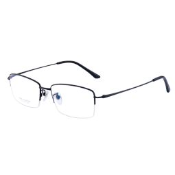 汇鼎近视眼镜超轻钛架镜框男商务款防蓝光眼镜架可定制有度数眼镜9 HB-黑色-8633 配1.74防蓝光