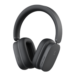 倍思 H1 耳机头戴式蓝牙耳机40dB降噪无线音乐70h长续航重低音礼物适用于小米苹果华为 灰黑色