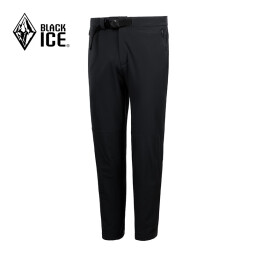 黑冰（BLACKICE）户外春秋款男士登山徒步防风耐磨休闲软壳裤 黑色 XL