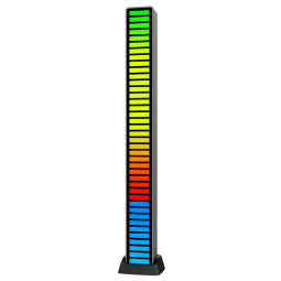 雷匠（RAYARTI）电脑桌面拾音氛围灯插电版（RGB/32灯/声场感应/银色）