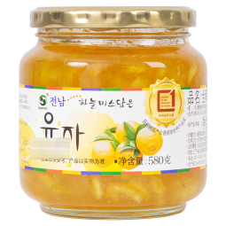 韩国进口 全南 蜂蜜柚子茶饮品580g 小规格原装进口蜂蜜水果茶早餐酸甜果酱维c冲泡饮品