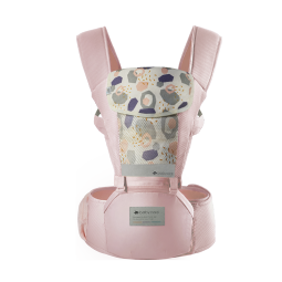 babycare多功能背带婴儿腰凳减震抱娃神器防滑四季通用 珀尔里粉轻薄款