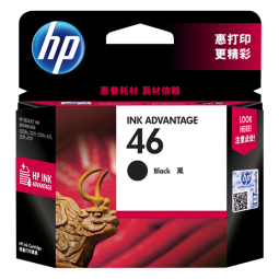 惠普（HP）46原装墨盒 适用hp deskjet 2020hc/2520hc/2529/2029/4729打印机 黑色墨盒