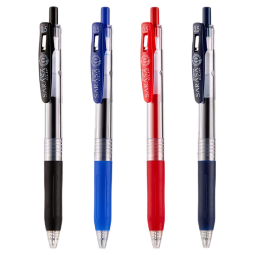 斑马牌（ZEBRA） 日本JJ15按动式中性笔学生考试水性黑笔JF-0.5笔芯速干签字笔 【黑色】10支笔-0.5mm