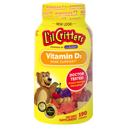 丽贵小熊糖进口天然果味促进钙吸收维生素D3儿童营养软糖190粒