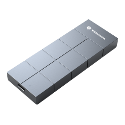 Yottamaster M.2 NVMe移动硬盘盒 Type-C3.2固态硬盘盒笔记本台式机外置盒全铝魔方外壳20Gbps 尤达灰HC2-C3