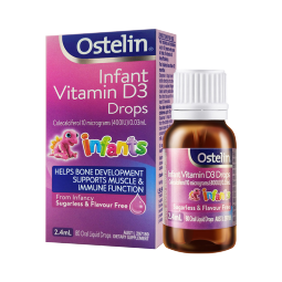 ostelin奥斯特林 婴幼儿童补钙液体维生素d3滴剂 宝宝补钙 2.4ml 新生儿0个月-12岁