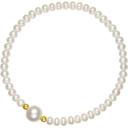 周六福（ZLF）珍珠手链女款时尚优雅小金珠珍珠手串手饰 掌上明珠 16cm