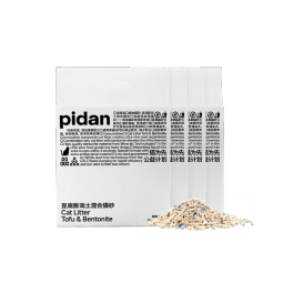 pidan纯豆腐猫砂2.4kg*4 整箱两种直径豆腐砂混合
