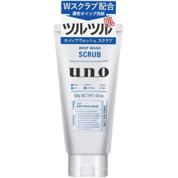 吾诺（UNO）净透磨砂洁面膏130g/支 洗面奶清洁舒爽改善暗沉男士 日本进口