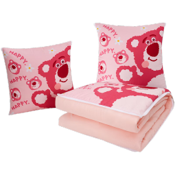 迪士尼（Disney）草莓熊抱枕被二合一 两用折叠被办公室空调被沙发车用靠枕午睡毯 草莓熊