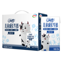 QQ星伊利儿童成长牛奶健固125ml*20盒/箱高钙牛奶营养早餐 礼盒装