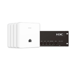 新华三（H3C）全屋WiFi6套装无线面板AP 5G智慧家庭酒店别墅大户型千兆网络覆盖 4个面板AP+8口PoE路由器