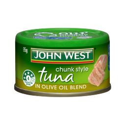 西部约翰（JOHN WEST）橄榄油浸金枪鱼罐头 95g/罐  原装进口 方便速食 经典小绿罐