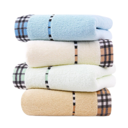 孚日洁玉 毛巾纯棉 经典素色强吸水洗脸巾  印象米兰 混色4条装  33x70cm