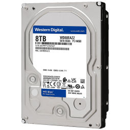 西部数据 台式机机械硬盘 WD Blue 西数蓝盘 8TB 5640转 128MB SATA CMR (WD80EAZZ)