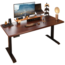 智芯实木电动升降桌电脑桌智能家用书桌青少年学习桌工作台X1/X2 X2双电机【进口橡胶木】 桌面板：1.2m*0.7m