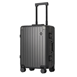 京东京造 无界铝框20英寸行李箱男女 旅行箱密码箱登机皮箱学生 石墨灰